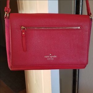 Kate Spade Crossbody Red Leather Purse Satchel